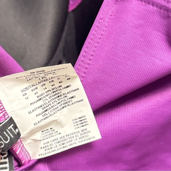 Miraclesuit Twist-Front Siren One-Piece, Orchid Purple, 16 swimsuit, swim - Picture 9 of 14